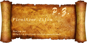 Pirnitzer Zilia névjegykártya
